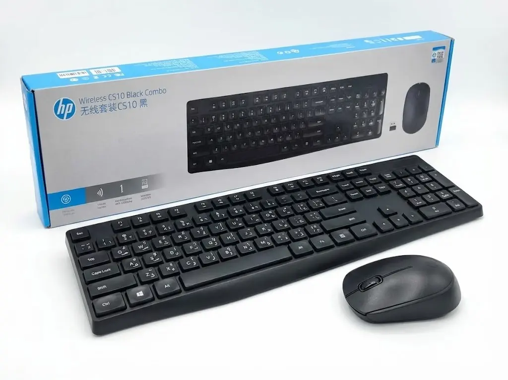 HP CS10 Wireless Keyboard and Mouse (Black) – Arabic + English | Smart ...
